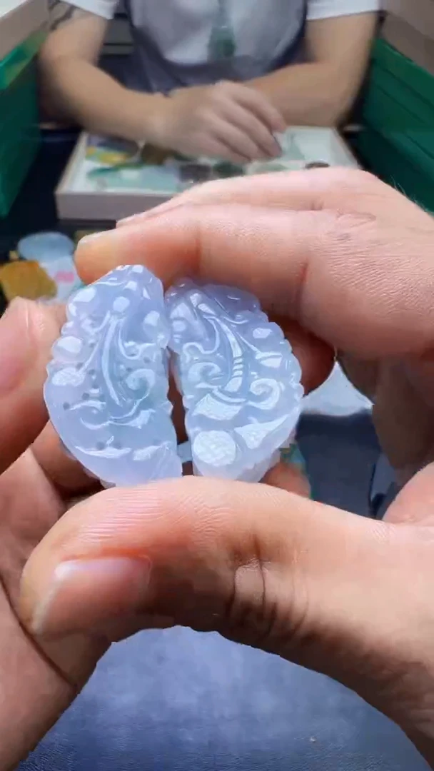 未镶嵌定制翡翠天然翡翠A货一对
