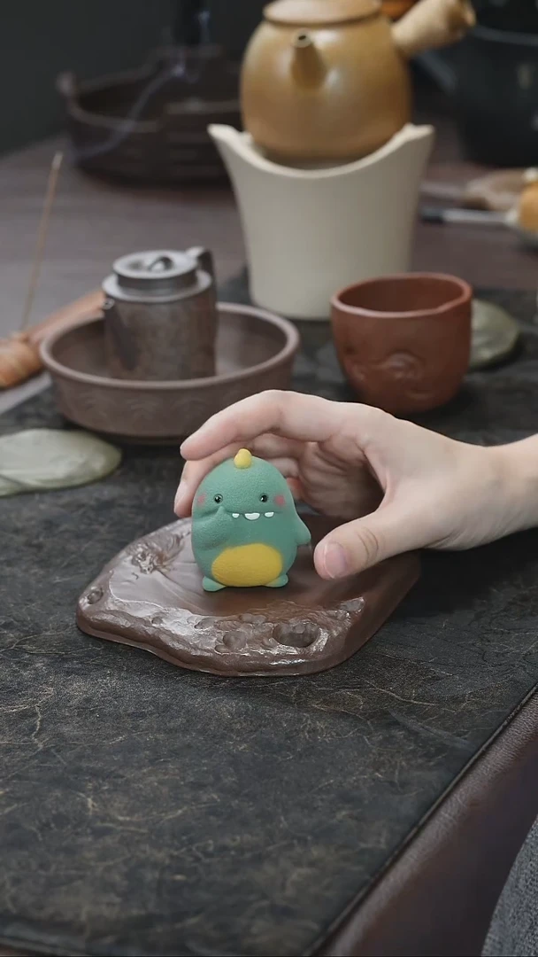九隐茶器紫砂小恐龙