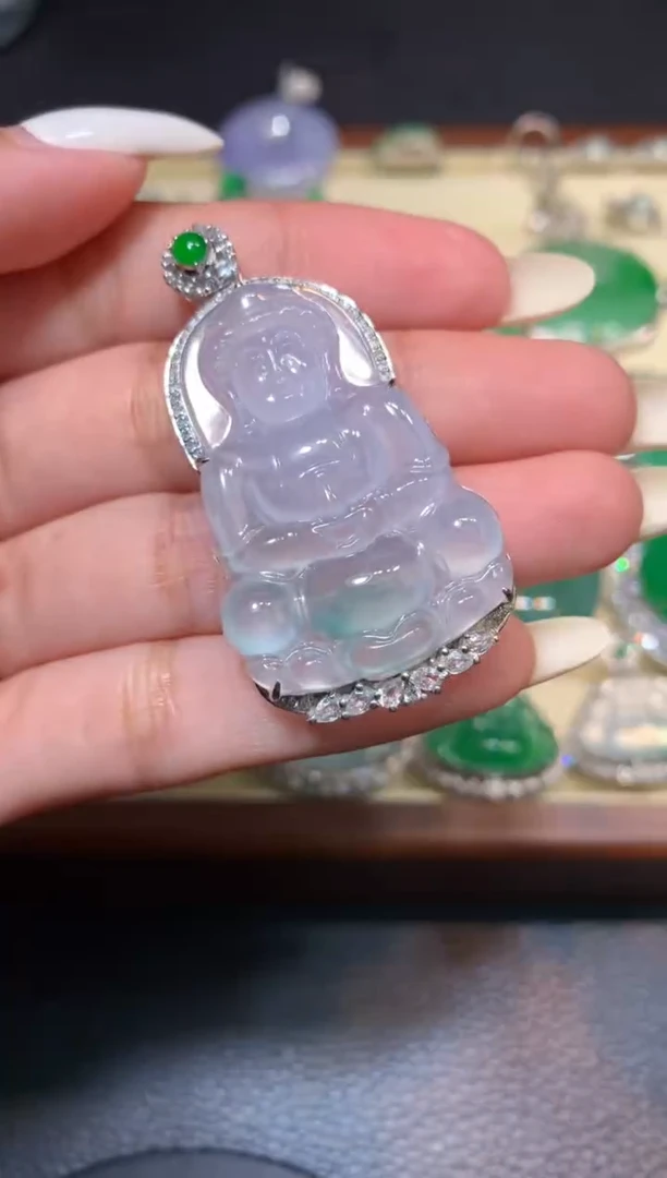 颈饰18K金镶嵌翡翠1