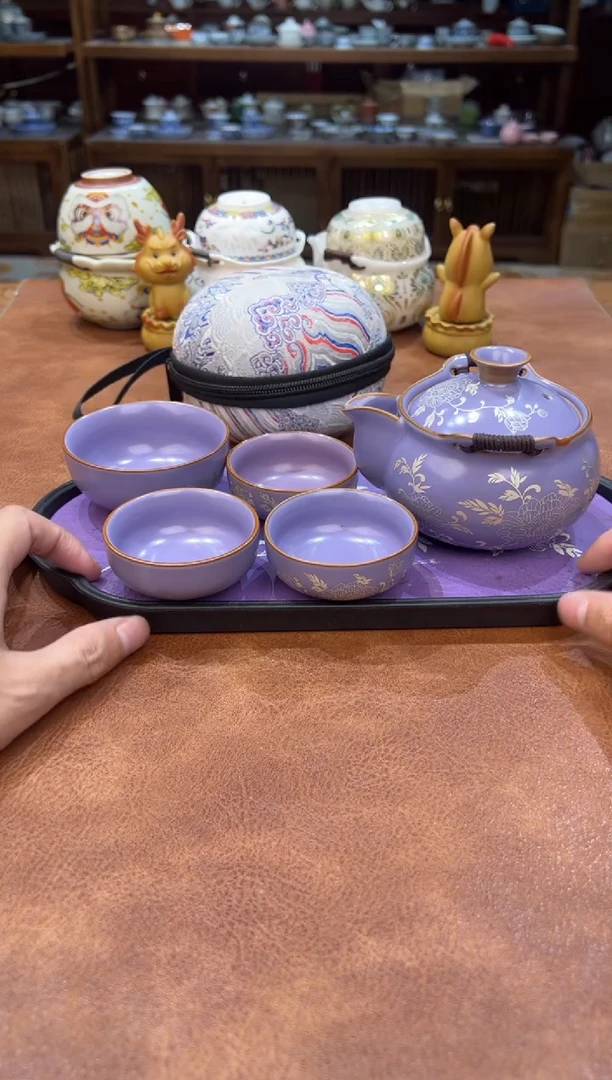 真的很便宜会开片的旅行茶具