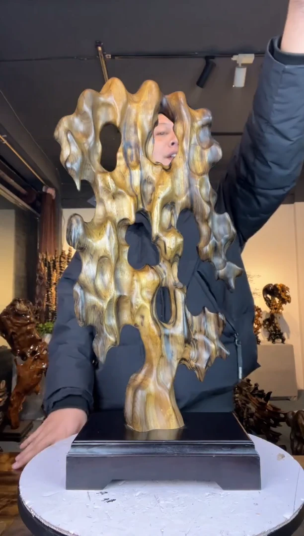 金丝楠学*者969金丝楠自然随型摆件