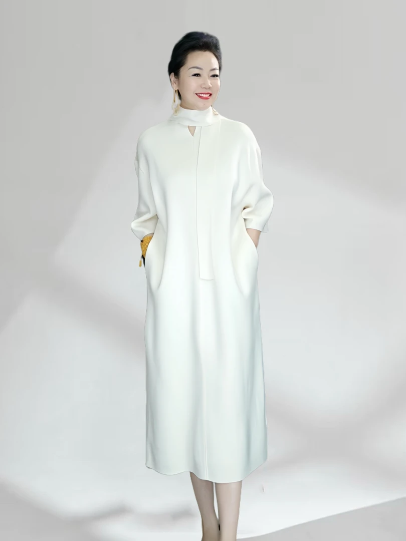 【奥兰多多&杨子家轻奢定制】简约款连衣裙1097