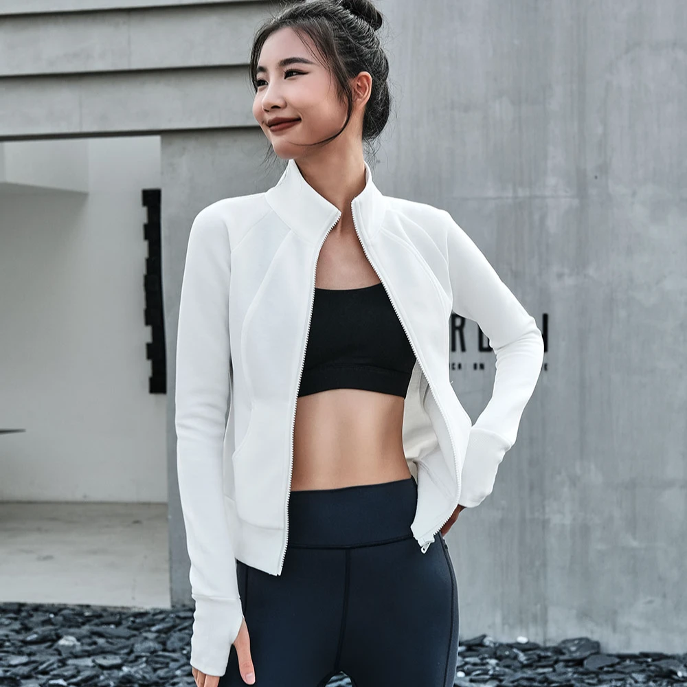 【主播】LaNikar弹力运动卫衣运动外套长袖修身显瘦速干健身衣S0164