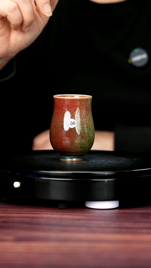 杯子106#李盼龙一级品原矿钧瓷玉兰杯