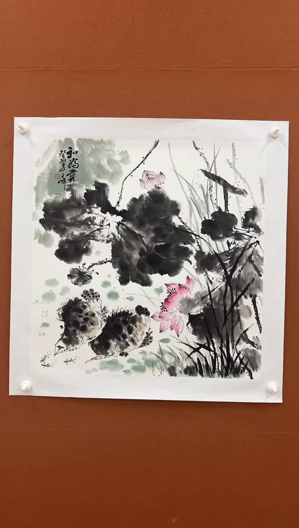 国画李文峰精品四尺整张泼彩