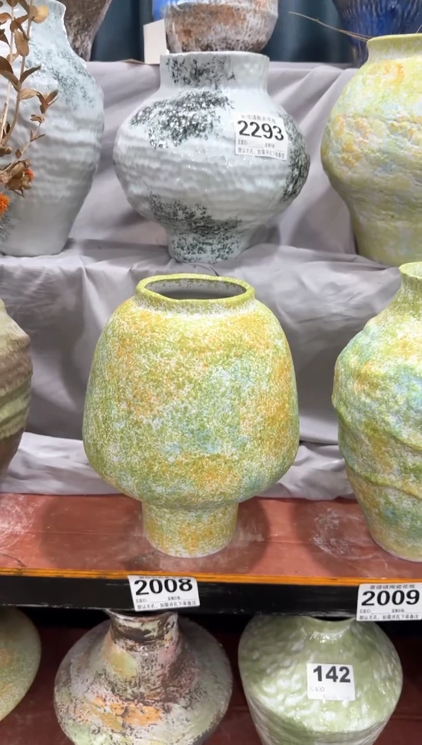 摆件宁*～景德镇陶瓷花器默认无孔编号2008