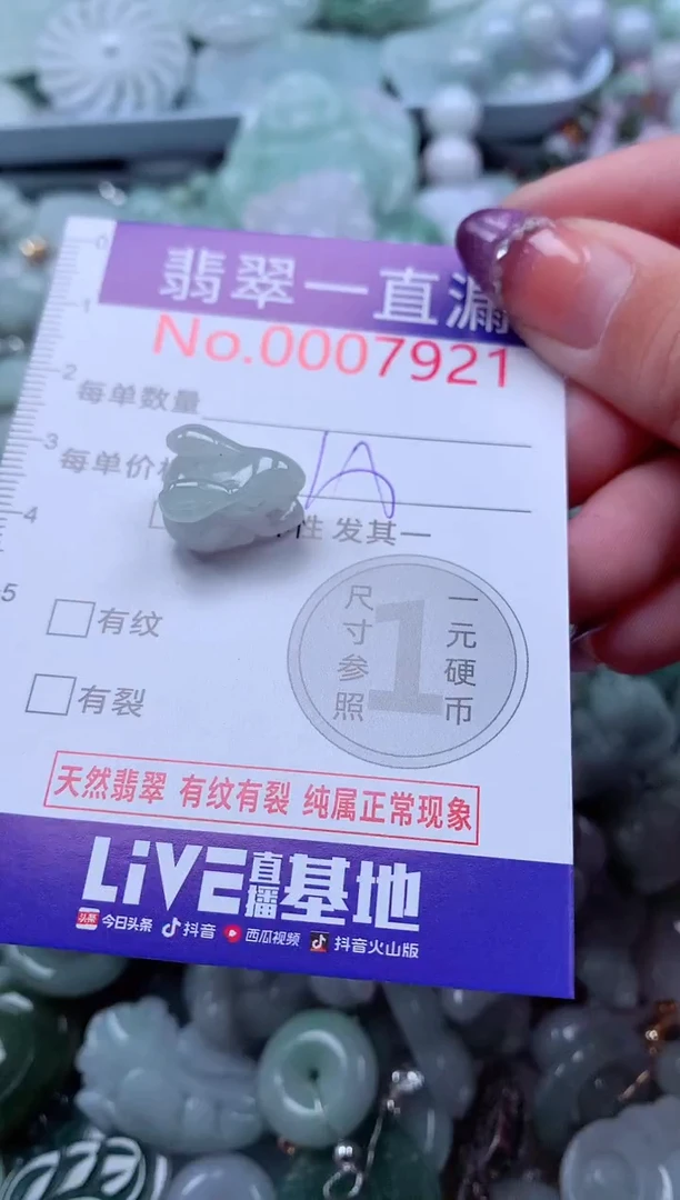 翡翠未镶嵌吊坠(不含链)7921