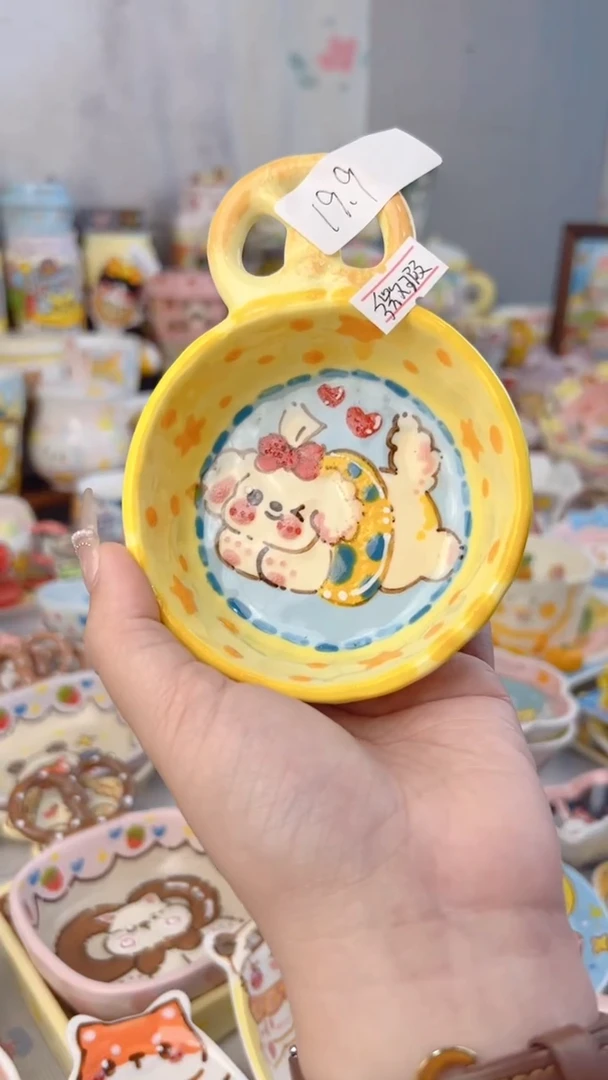 杯子陶景德镇陶瓷手绘杯微瑕处理