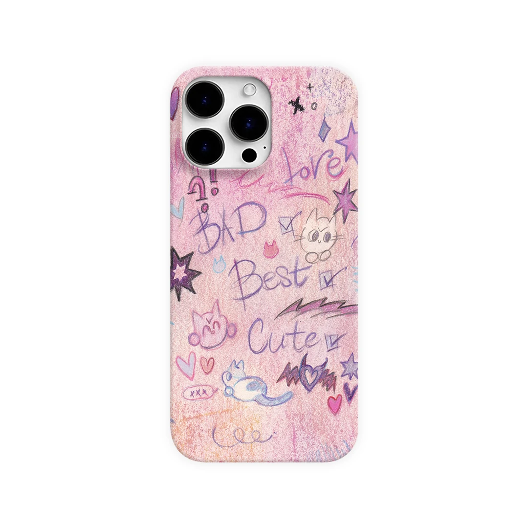 粉色草莓猫适用16promax手机壳苹果15小众16ins13/12艺术11iPhone