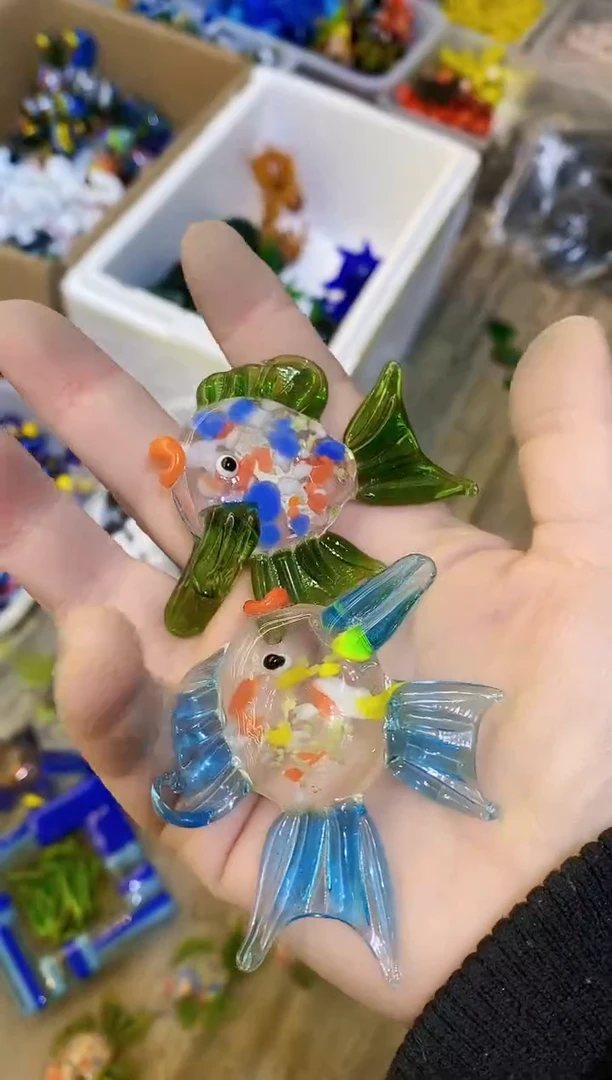 【闪购商品】琉璃手工艺品2个鱼