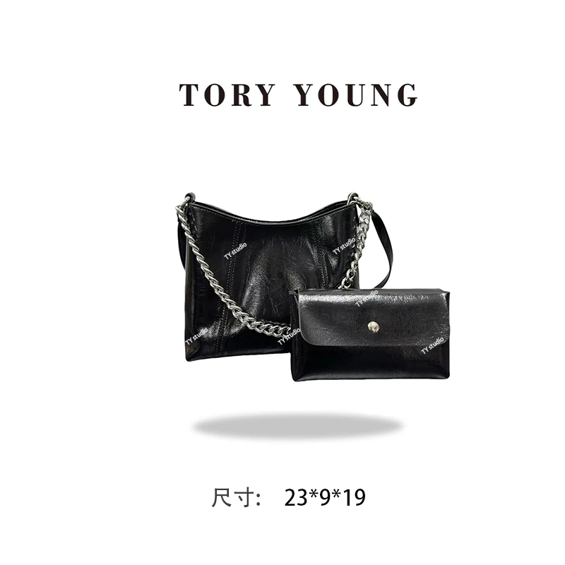 【TY】QYX-9770-黑色 轻奢高级韩版单肩潮流时尚简约女包