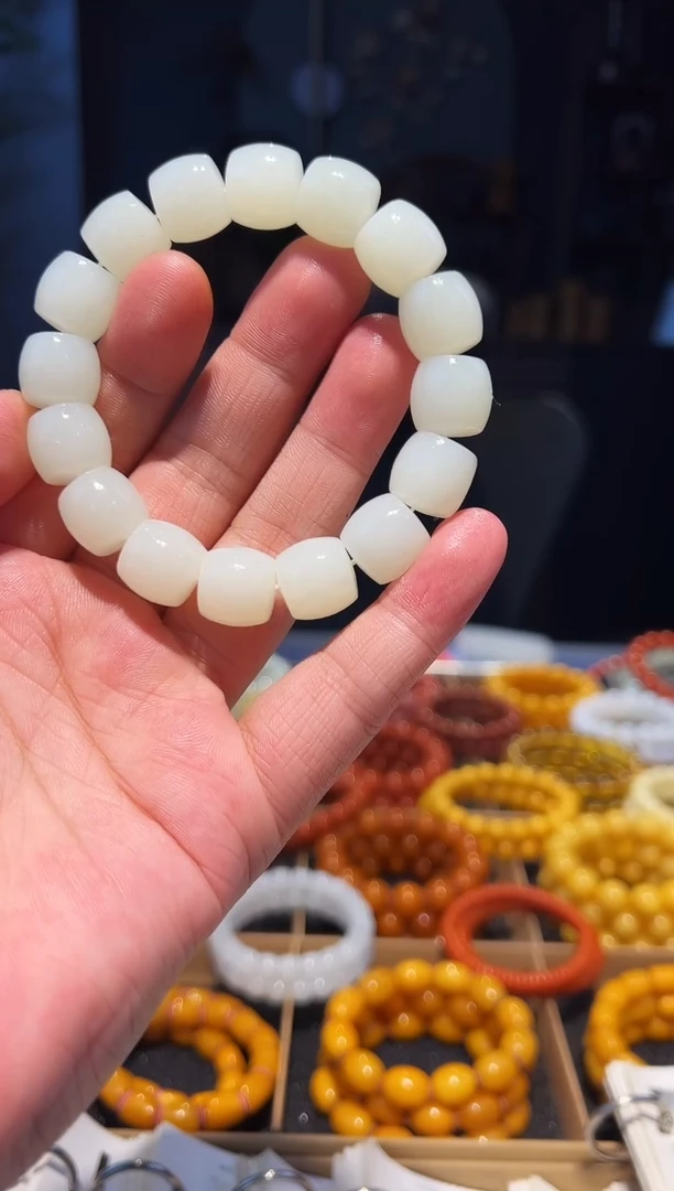 未镶嵌手串和田玉直切14+