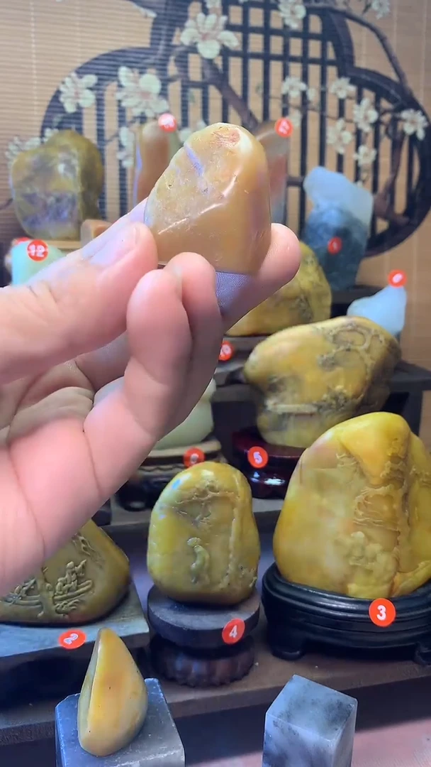 寿山石印石大*寿山石,田料溪蛋