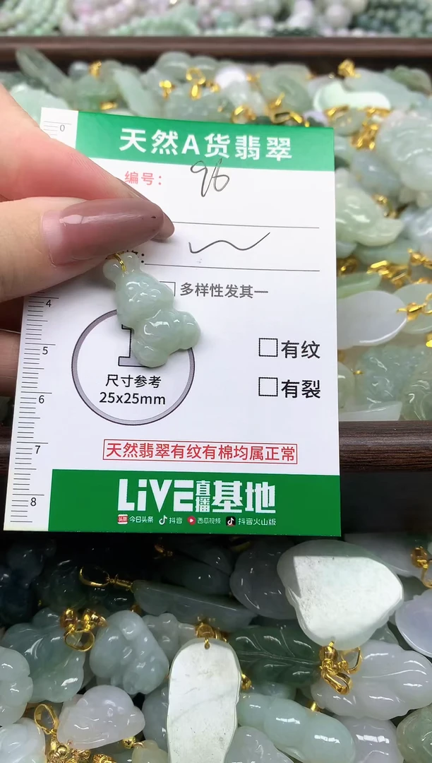 颈饰未镶嵌翡翠纯天然缅甸A货翡翠-96