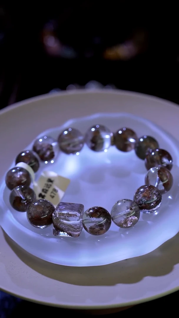 水晶手链银S925镶嵌油****2有银饰手串