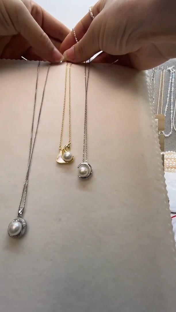 颈饰合金淡水珍珠吊坠多样性发一
