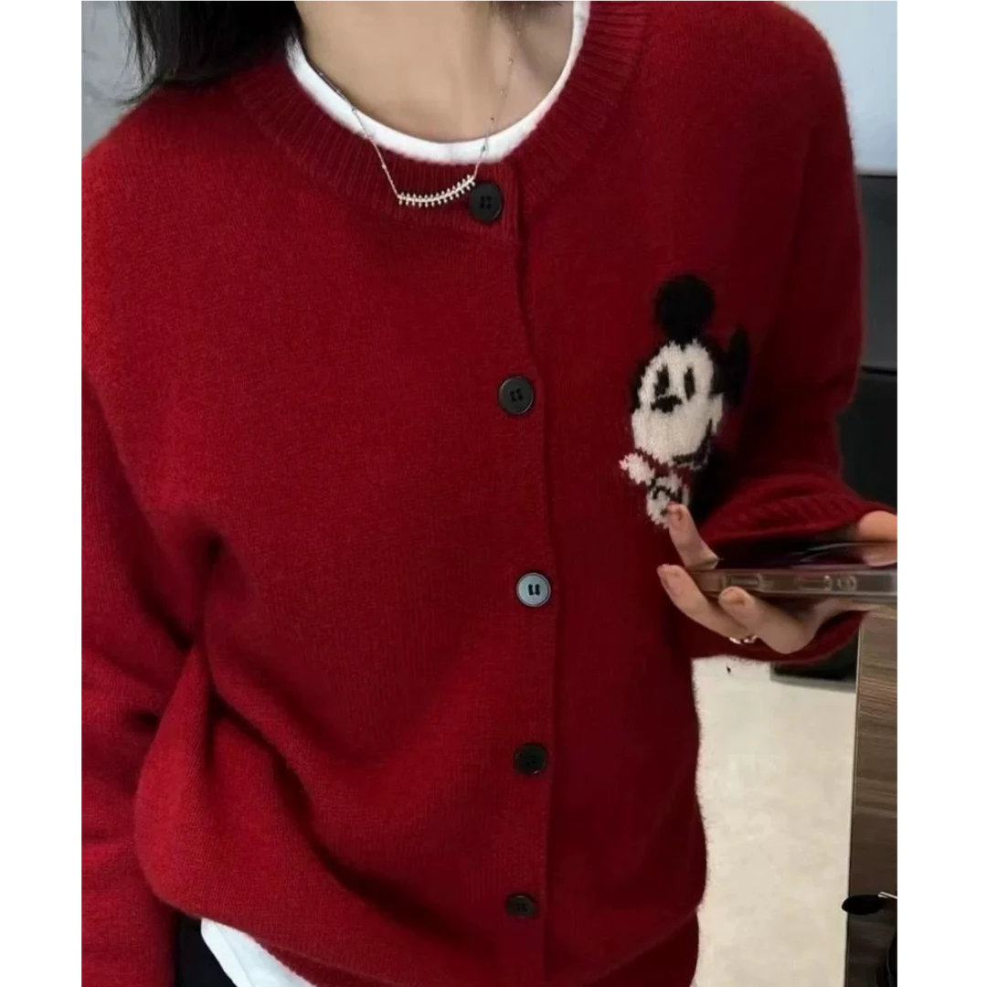 【米奇】新款韩系设计感针织开衫毛衣