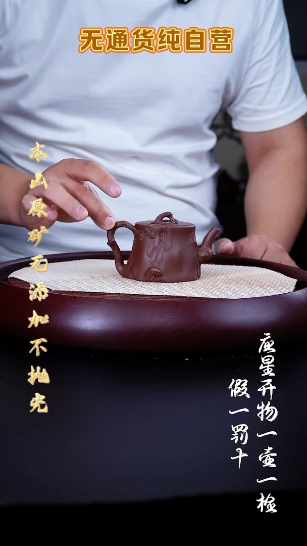 茶壶紫砂四号井底槽青  松桩 190cc