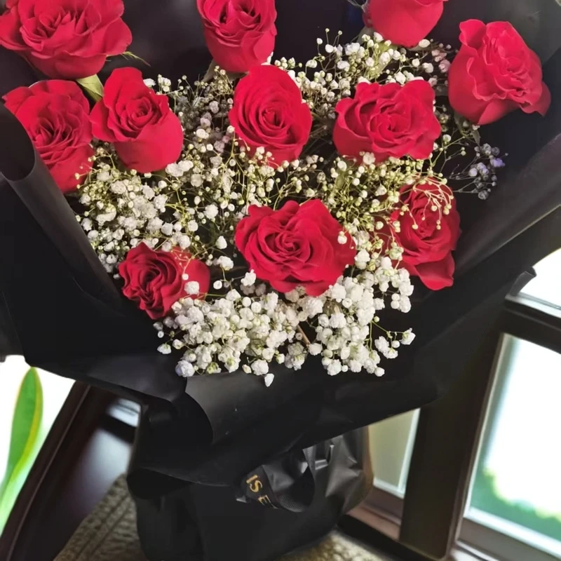 七夕情人节G专属 玫瑰花束-11朵绿色蔬菜