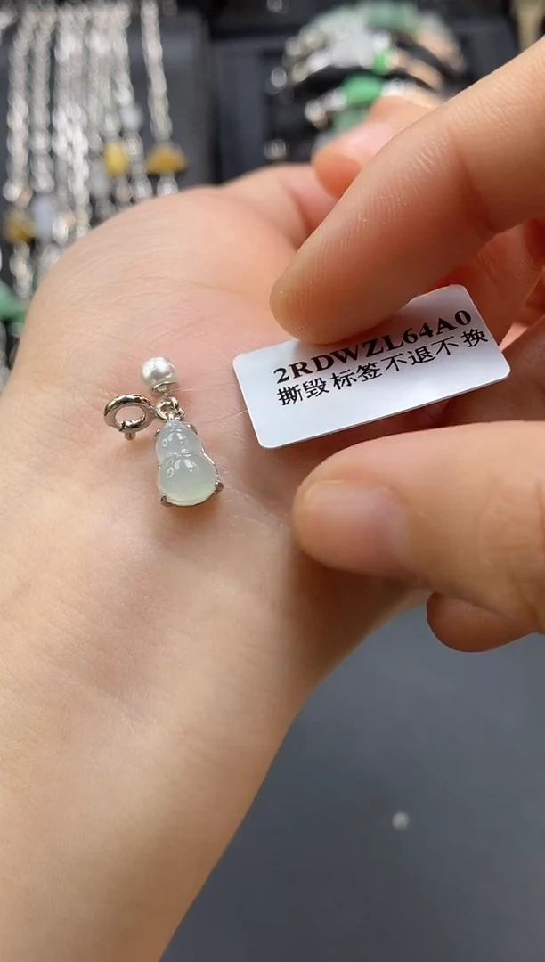 颈饰银S925镶嵌翡翠17555多样性发一