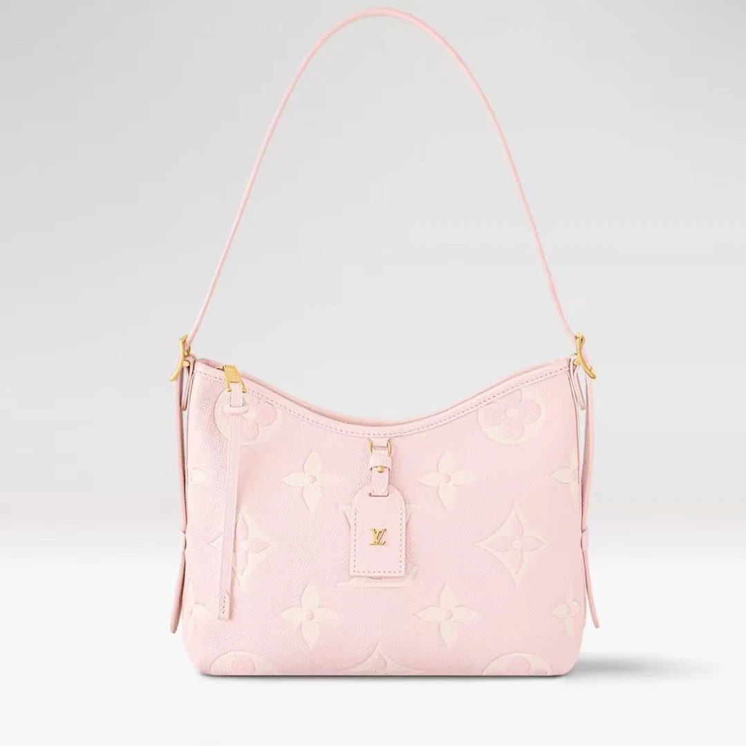 全新未使用 LouisVuitton/路易威登 25新款 Carryall粉色小号包