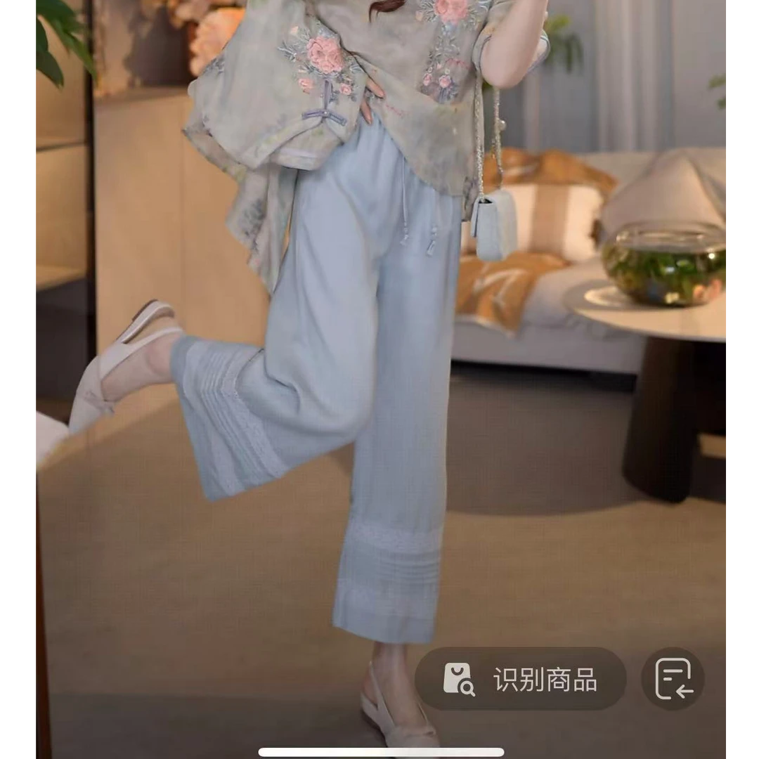 『淡蓝设计U』DM设计显瘦百搭时尚休闲裤2392