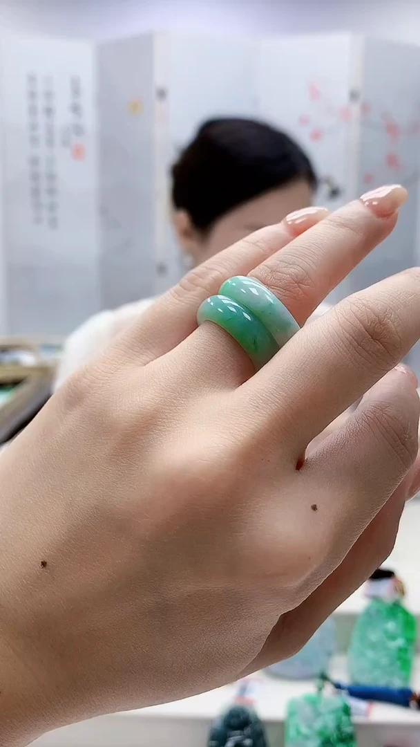 未镶嵌定制翡翠4852lr-毛货两个戒指26