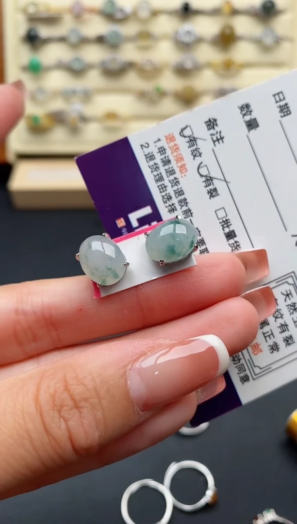 银S925镶嵌戒指翡翠777777+9