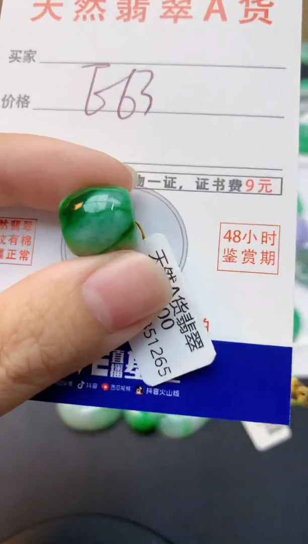 颈饰未镶嵌翡翠天然缅甸A货翡翠百元以上9元证书费自理