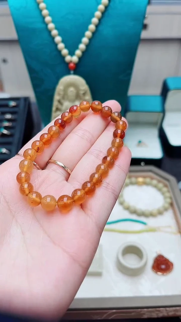 【闪购商品】蛋白石手串7mm未镶嵌多样性发其一30805