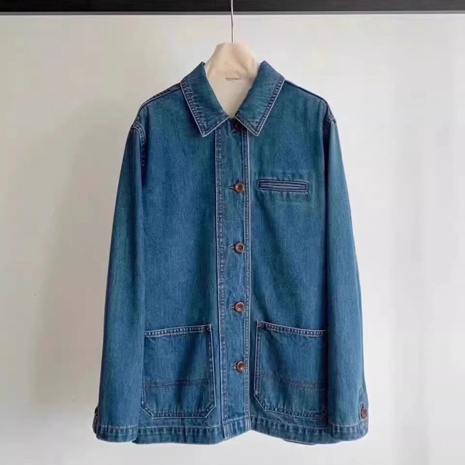 现货！韩国东大门代购Approach2025春款洋气翻领宽松休闲牛仔外套