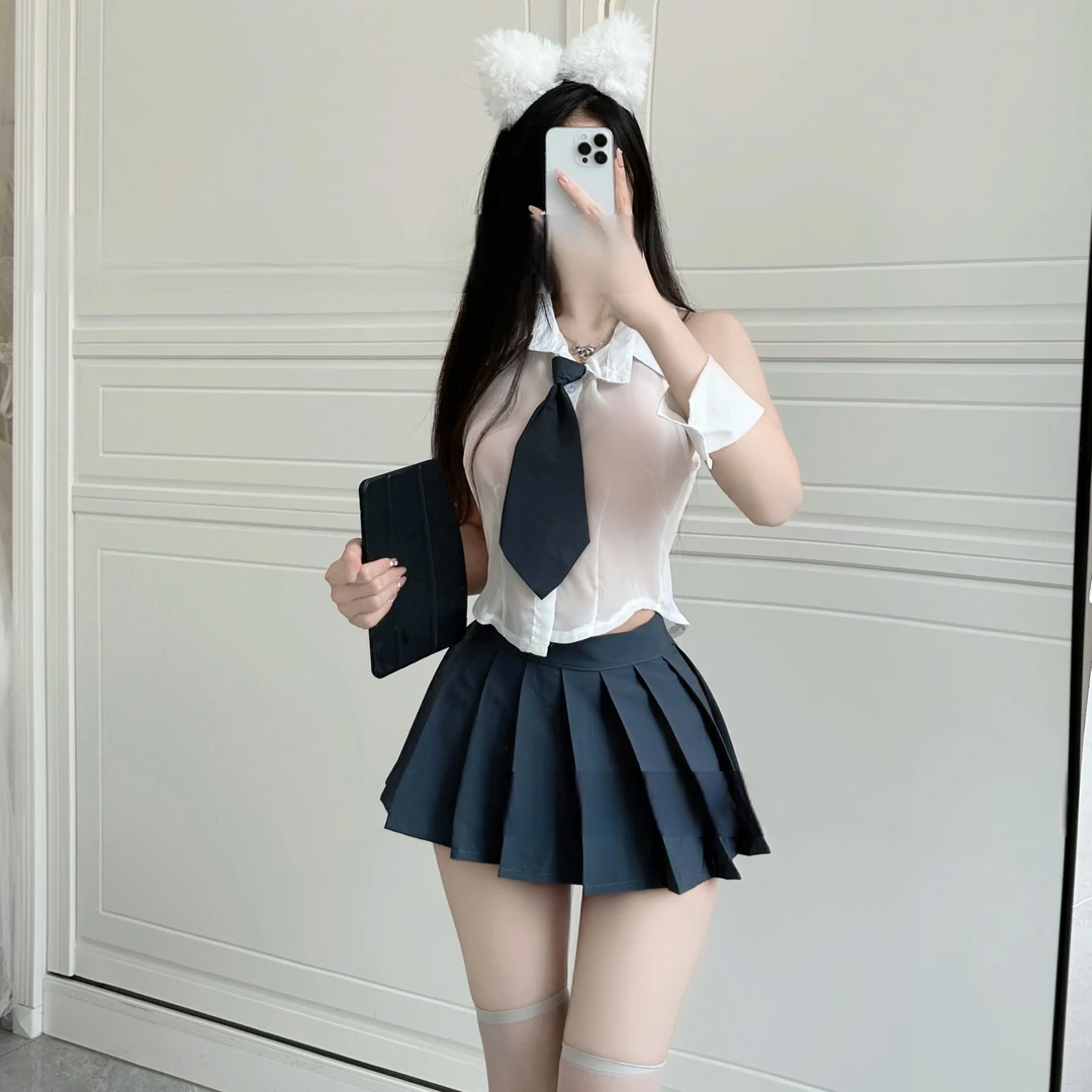 显瘦洋气灰色jk时尚百搭性感套装女装辣妹制服日系学院jk制服套装