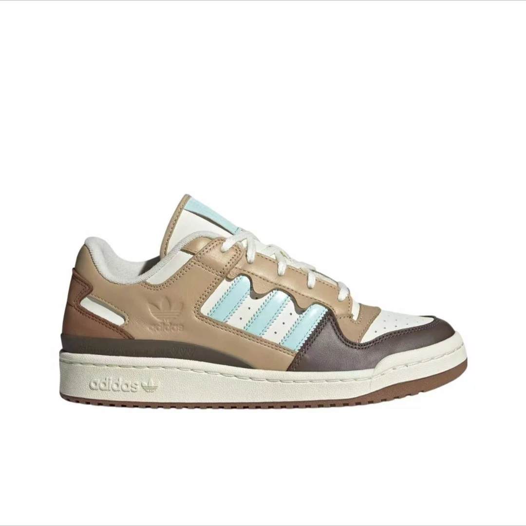 adidas/阿迪达斯柔软舒适防滑耐磨 低帮 板鞋 男女同款棕白JR8033
