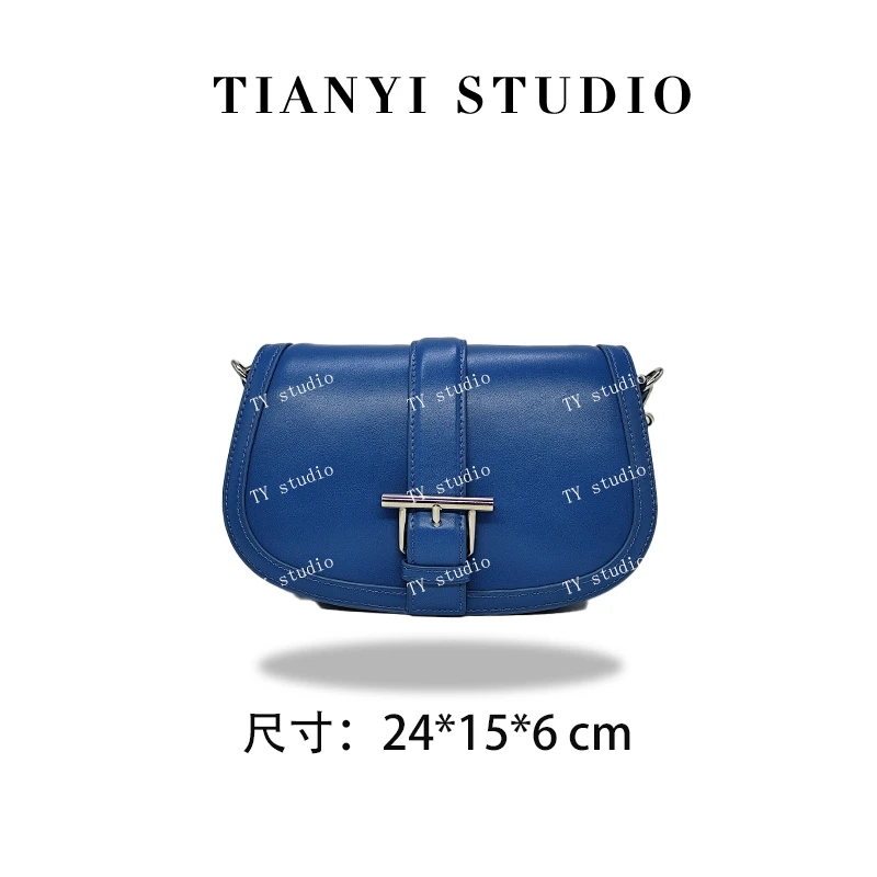 【TY】SK-82878-琉璃蓝     轻奢高级单肩斜跨韩版链条女包包