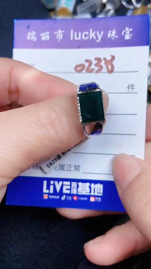 颈饰银S925镶嵌翡翠238