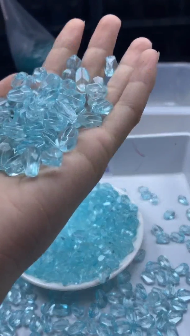 未镶嵌颈饰水晶w1190海蓝宝水晶扭扭珠11*6mm*15颗