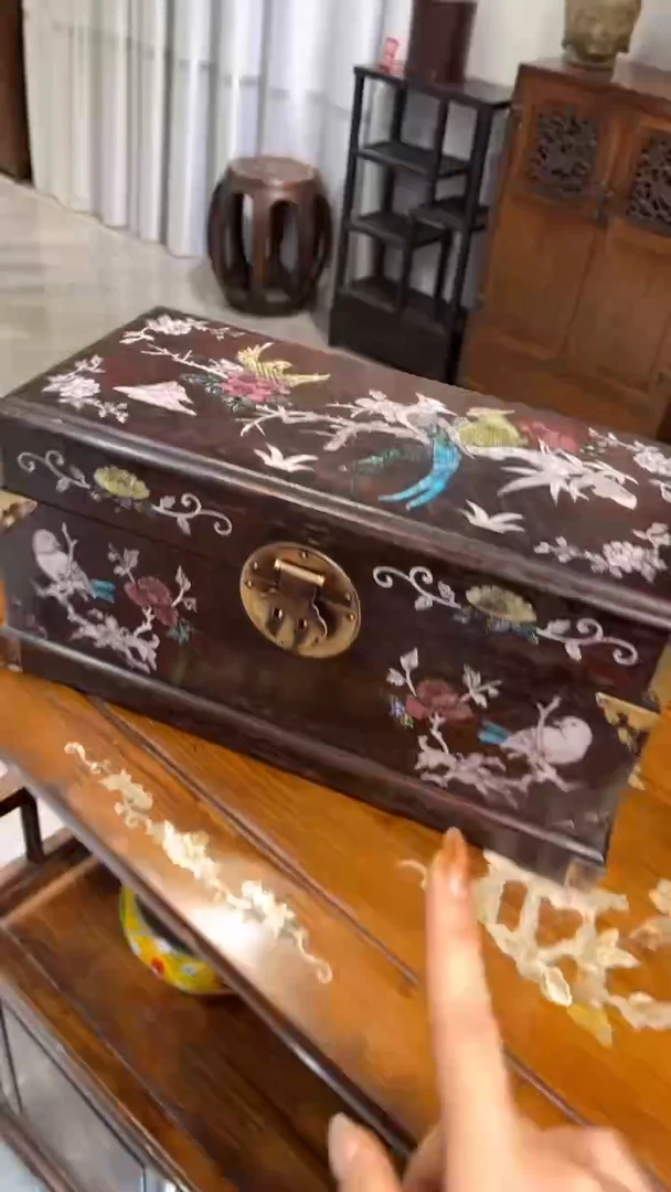 木鸟踏花枝收纳箱