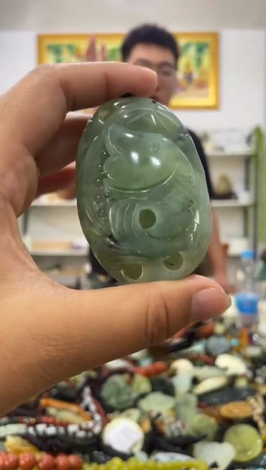 未镶嵌岫玉手把