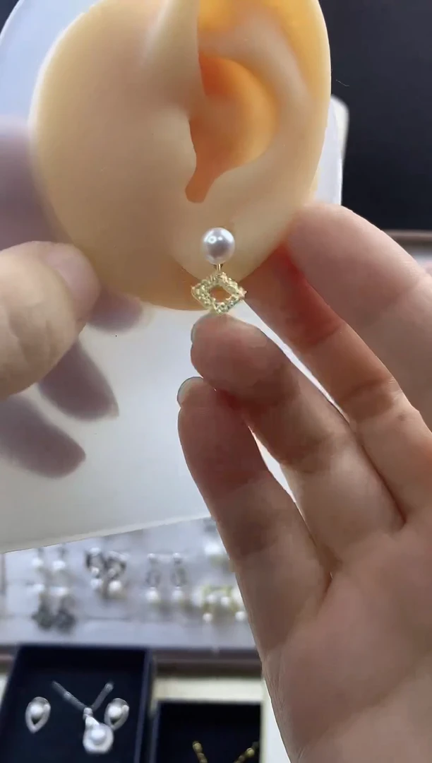 合金耳饰淡水珍珠109