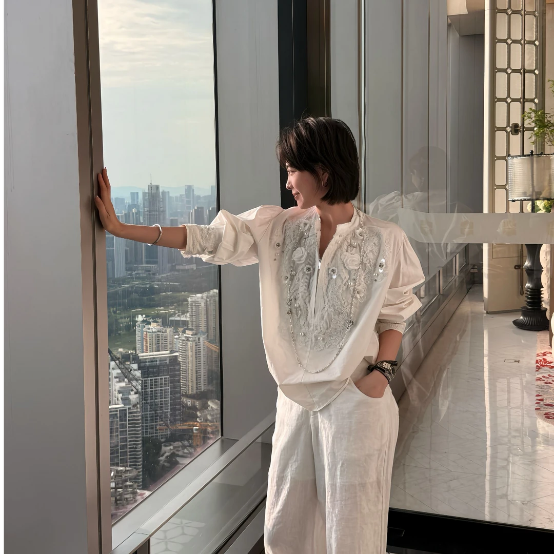 RISING&CLOUDS【苏梅岛】深圳南油“显瘦百搭绣花衬衣”120021