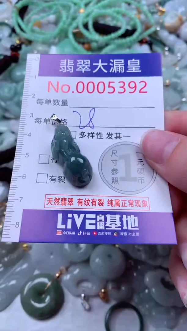 吊坠(不含链)未镶嵌翡翠5392
