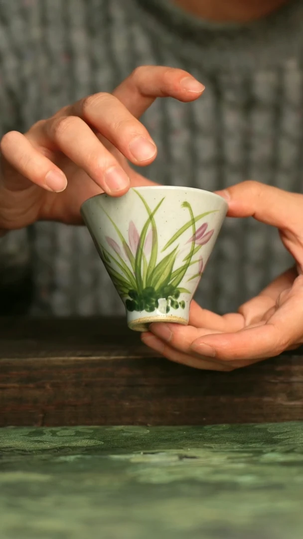 陶瓷青诗集手工手绘瓷器