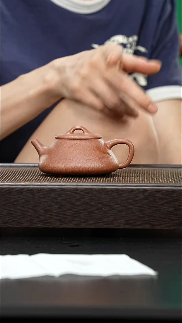 茶壶紫砂高温平盖石瓢-222