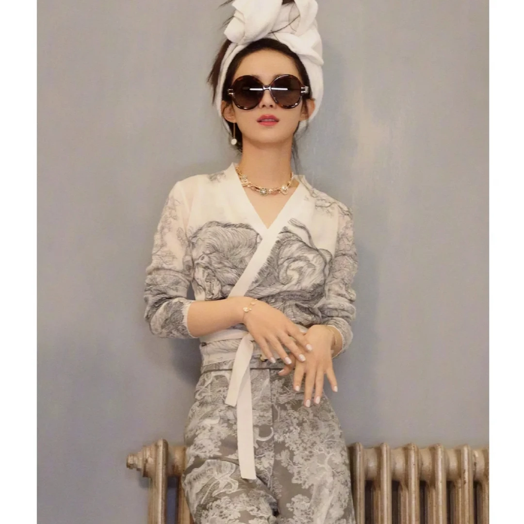 未使用 DIOR/迪奥 茹伊刺绣针织开衫 白色/36