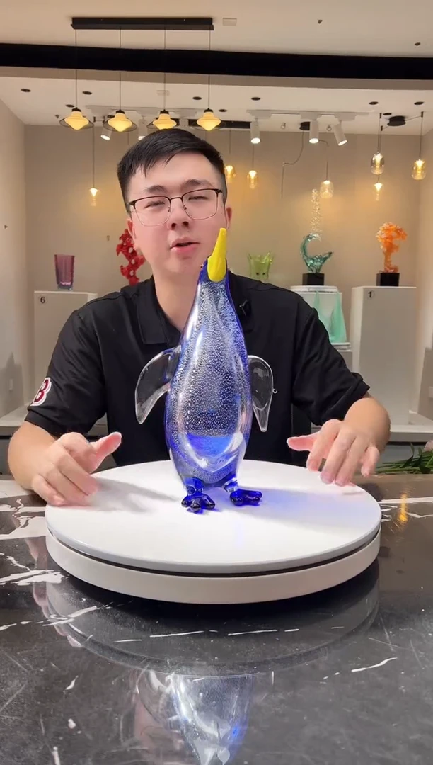 摆件巴比特美学 蓝色企鹅