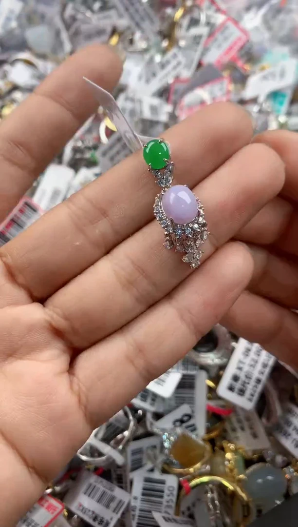 银S925镶嵌戒指翡翠101010----3
