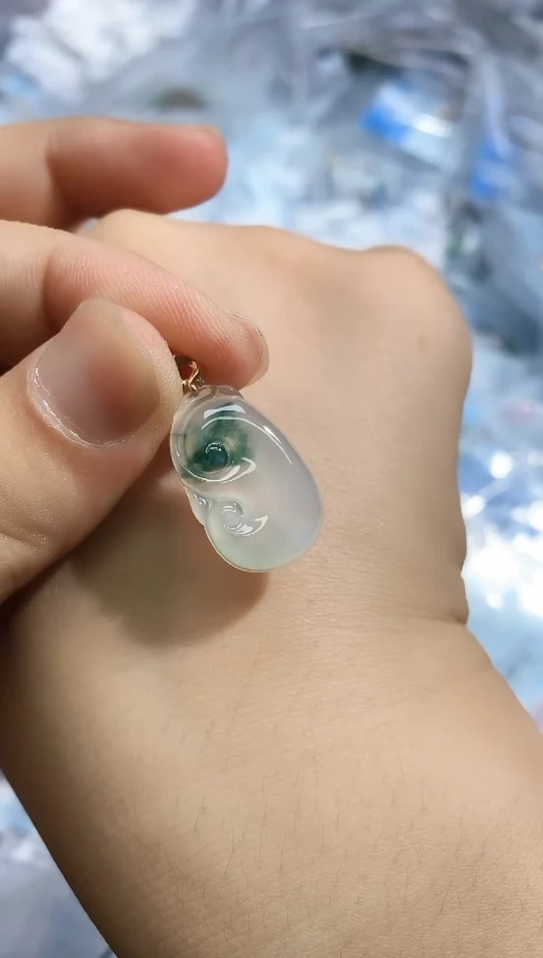 翡翠18K金镶嵌颈饰250611085