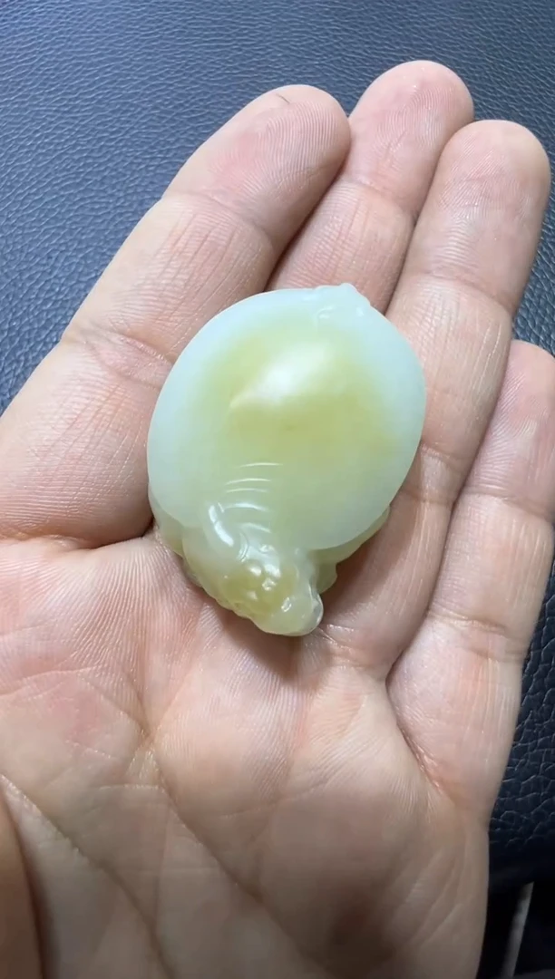 吊坠(赠链)未镶嵌和田玉金山糖白龙龟挂件（产地直发）