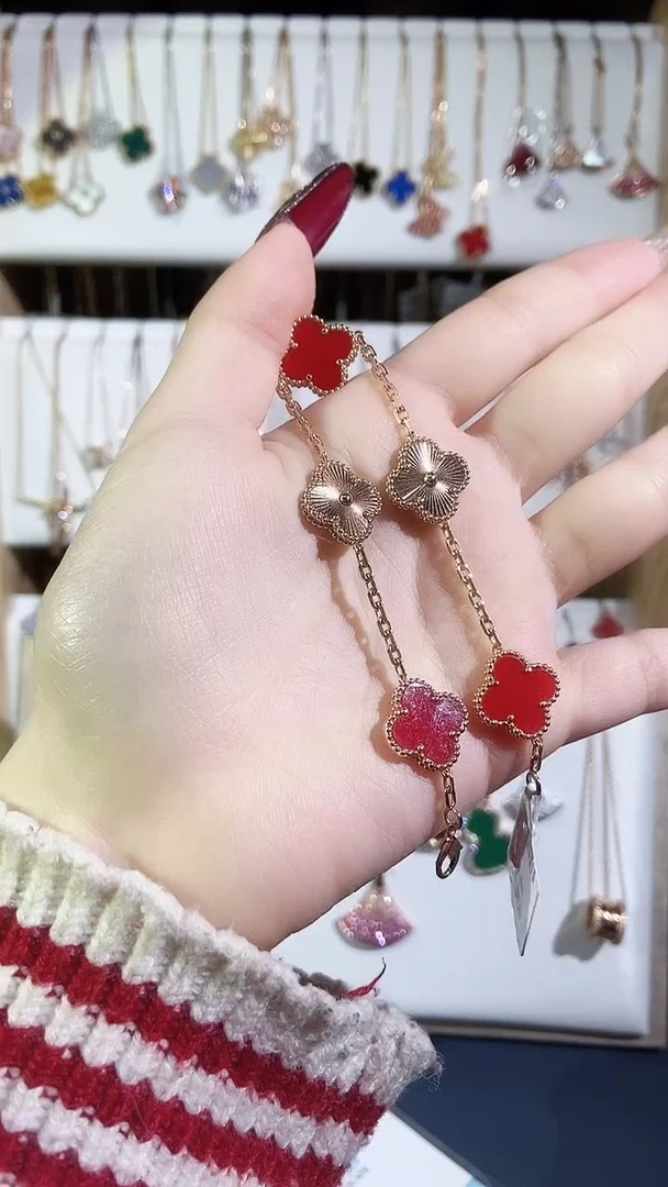 【闪购商品】玛瑙/玉髓手链18K金镶嵌玛瑙K枚