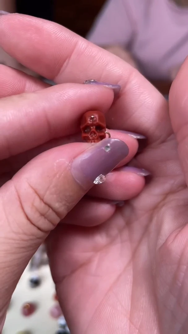 南红玛瑙未镶嵌颈饰11半额骷髅